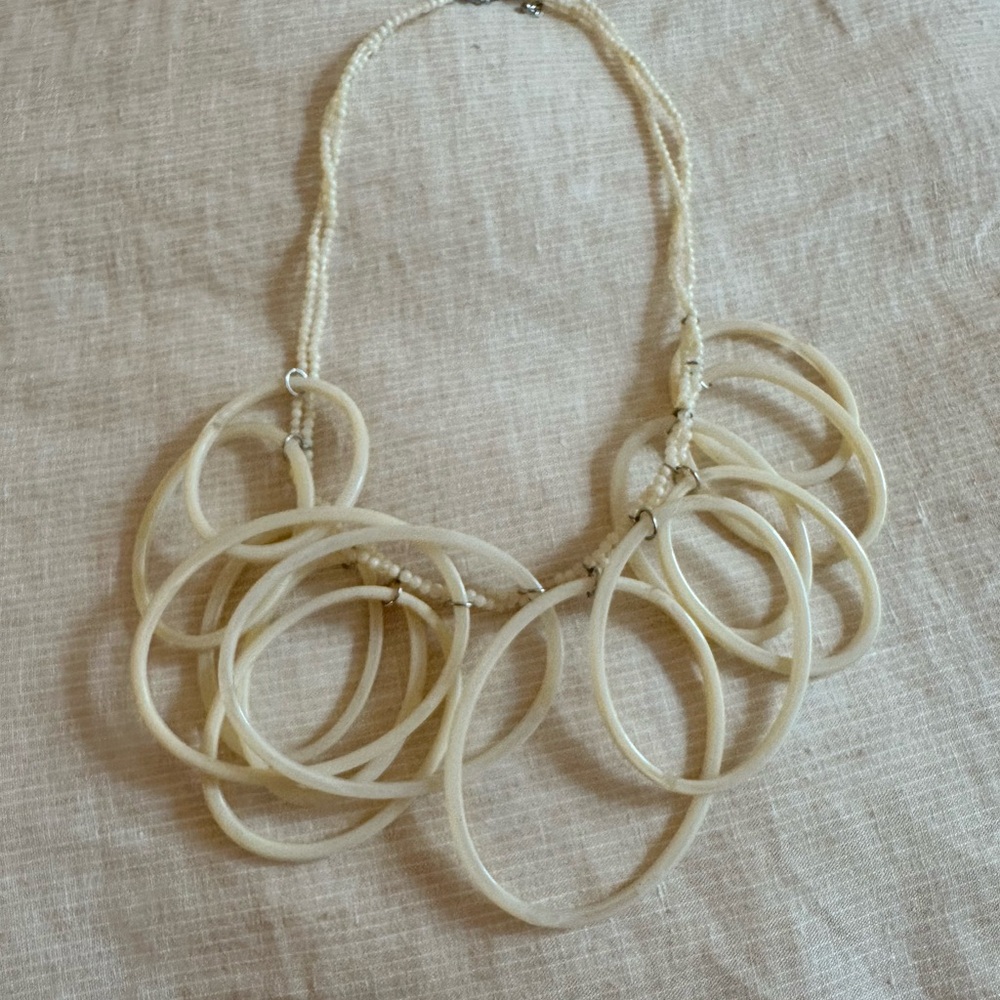 Elegant Cream Necklace African style